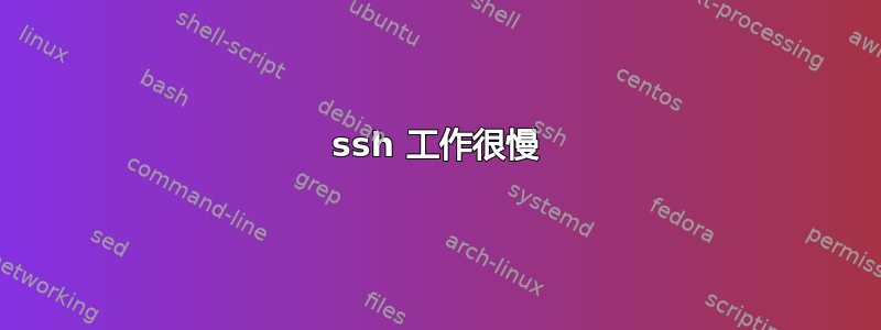 ssh 工作很慢