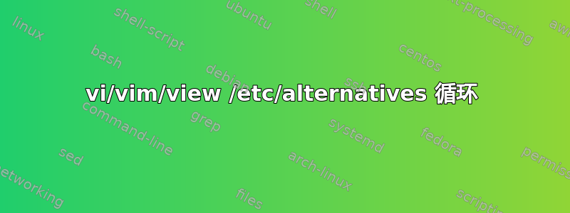 vi/vim/view /etc/alternatives 循环