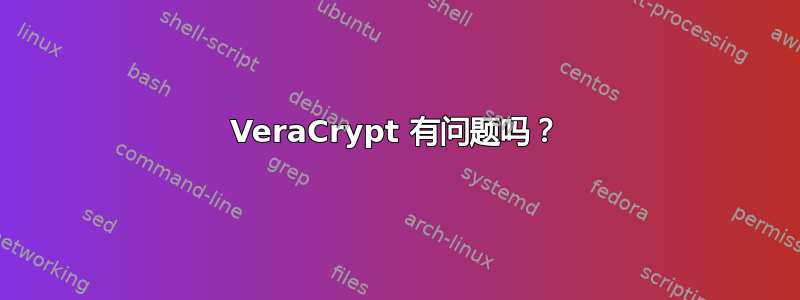 VeraCrypt 有问题吗？