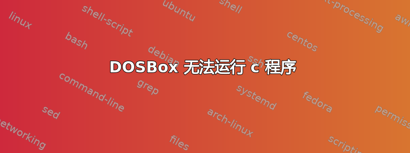 DOSBox 无法运行 c 程序