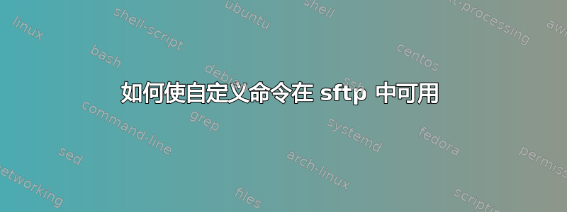 如何使自定义命令在 sftp 中可用