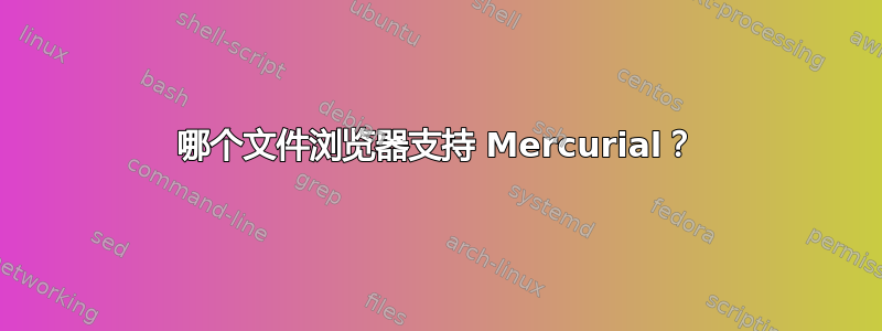 哪个文件浏览器支持 Mercurial？