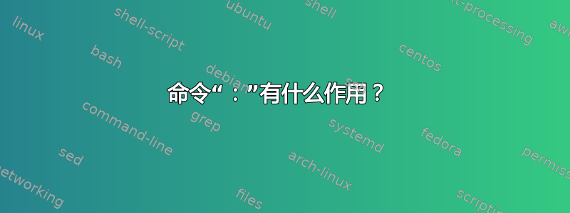 命令“：”有什么作用？ 