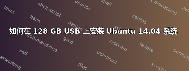 如何在 128 GB USB 上安装 Ubuntu 14.04 系统