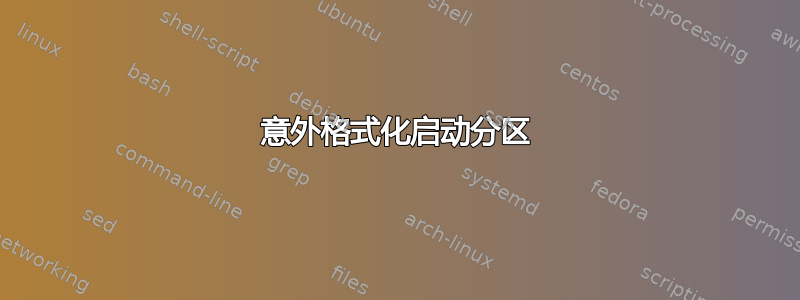 意外格式化启动分区