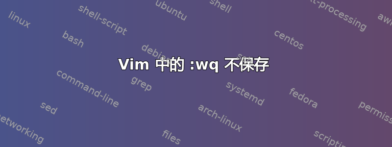 Vim 中的 :wq 不保存