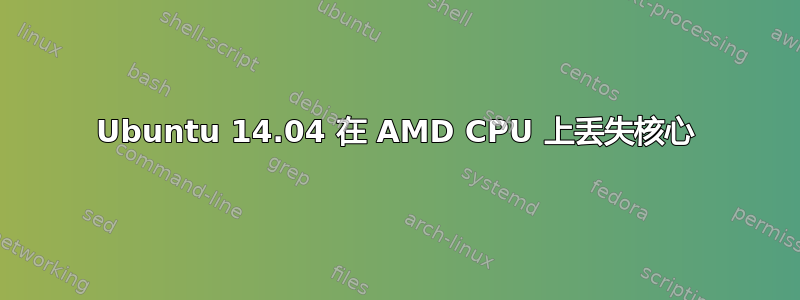 Ubuntu 14.04 在 AMD CPU 上丢失核心