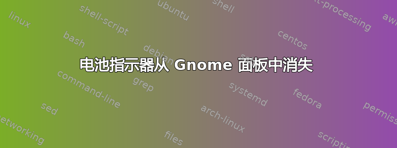 电池指示器从 Gnome 面板中消失