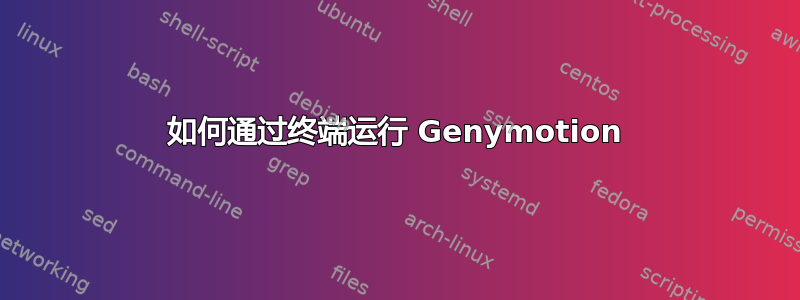 如何通过终端运行 Genymotion