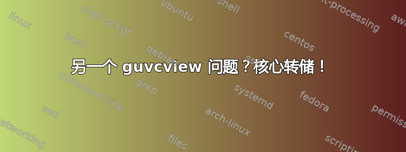 另一个 guvcview 问题？核心转储！