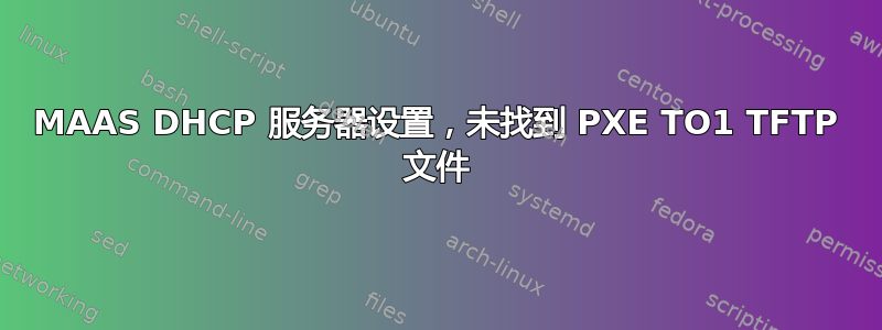 MAAS DHCP 服务器设置，未找到 PXE TO1 TFTP 文件