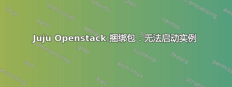 Juju Openstack 捆绑包：无法启动实例