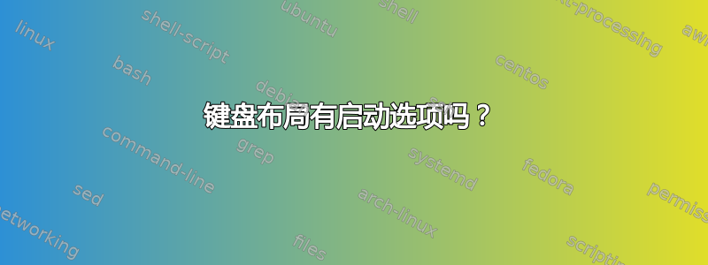 键盘布局有启动选项吗？