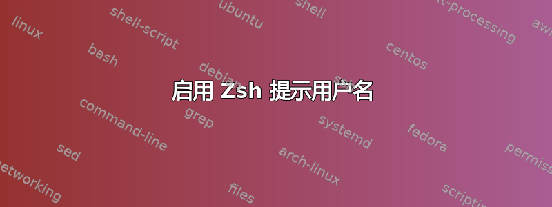 启用 Zsh 提示用户名