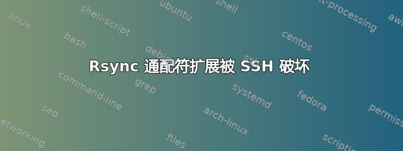 Rsync 通配符扩展被 SSH 破坏