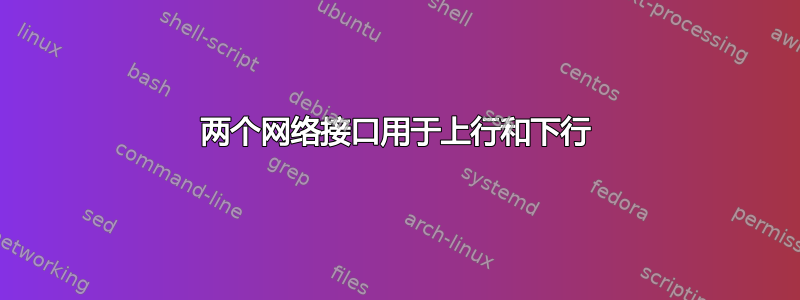 两个网络接口用于上行和下行