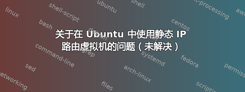 关于在 Ubuntu 中使用静态 IP 路由虚拟机的问题（未解决）