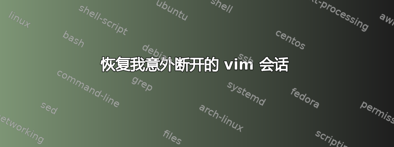 恢复我意外断开的 vim 会话