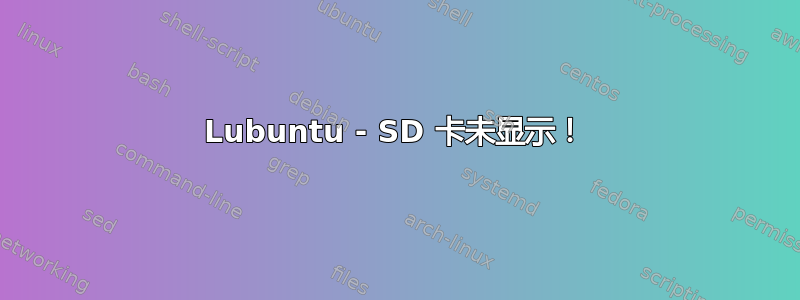 Lubuntu - SD 卡未显示！