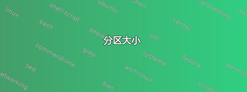 分区大小