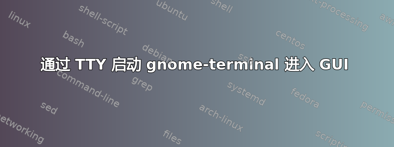 通过 TTY 启动 gnome-terminal 进入 GUI