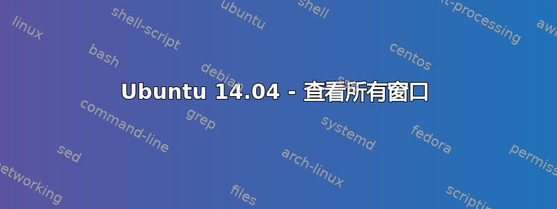 Ubuntu 14.04 - 查看所有窗口