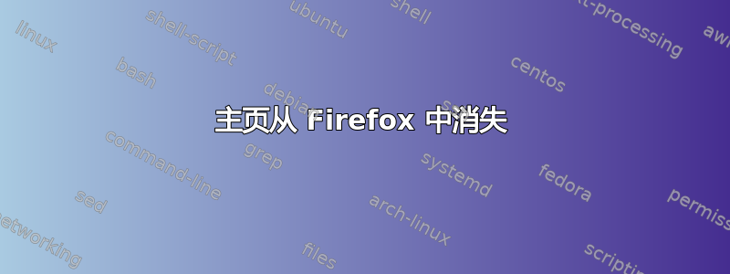 主页从 Firefox 中消失