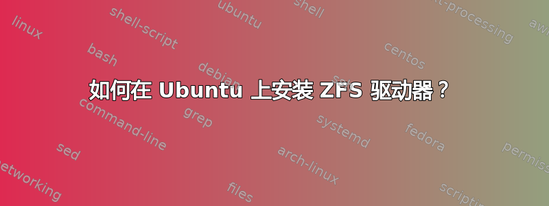 如何在 Ubuntu 上安装 ZFS 驱动器？