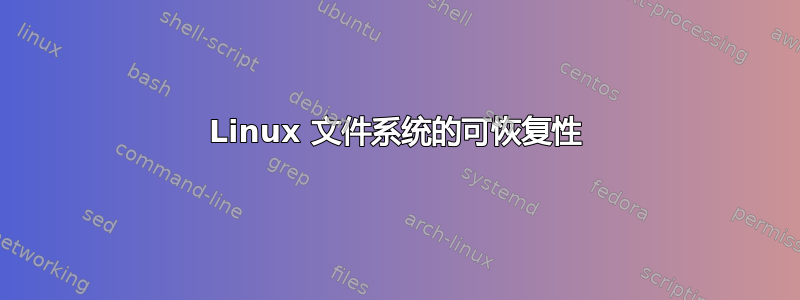 Linux 文件系统的可恢复性