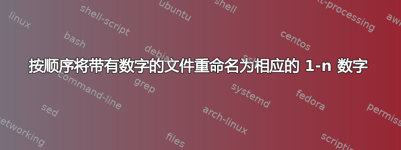 按顺序将带有数字的文件重命名为相应的 1-n 数字