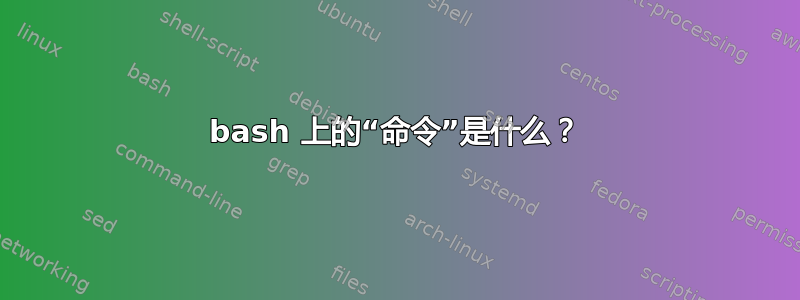 bash 上的“命令”是什么？