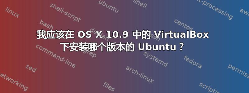 我应该在 OS X 10.9 中的 VirtualBox 下安装哪个版本的 Ubuntu？