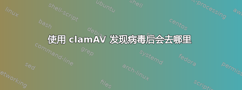 使用 clamAV 发现病毒后会去哪里