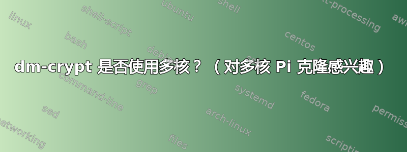 dm-crypt 是否使用多核？ （对多核 Pi 克隆感兴趣）