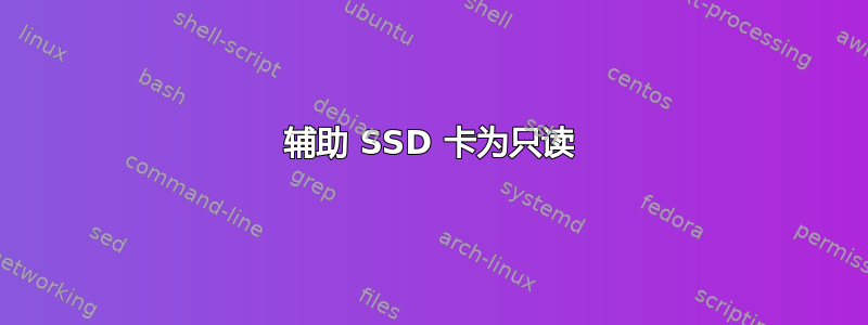 辅助 SSD 卡为只读