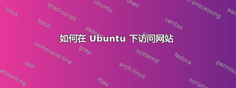 如何在 Ubuntu 下访问网站