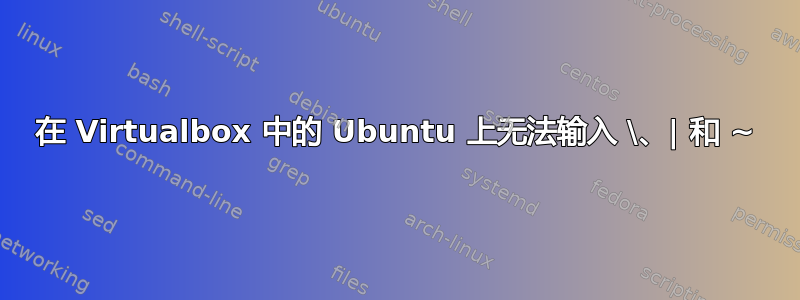 在 Virtualbox 中的 Ubuntu 上无法输入 \、| 和 ~