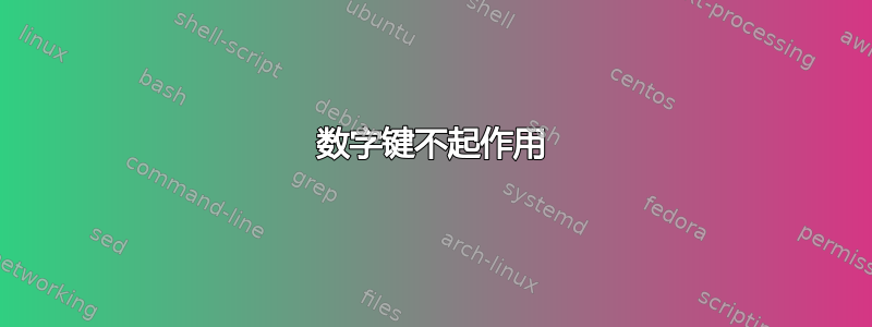 数字键不起作用