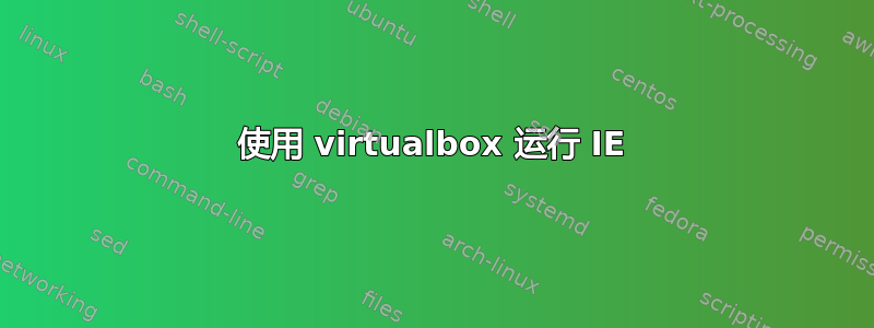 使用 virtualbox 运行 IE