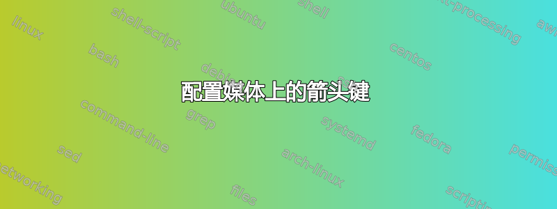 配置媒体上的箭头键