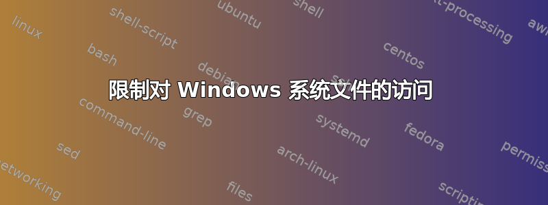 限制对 Windows 系统文件的访问