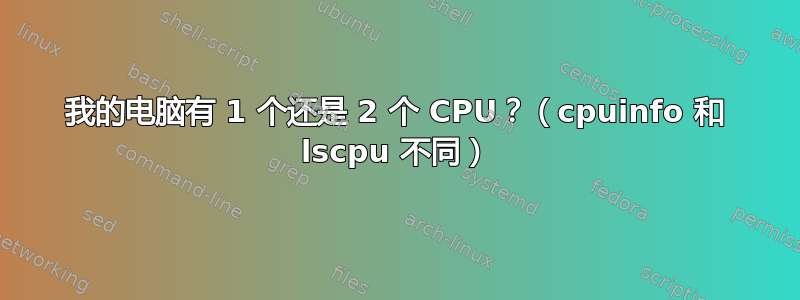 我的电脑有 1 个还是 2 个 CPU？（cpuinfo 和 lscpu 不同）