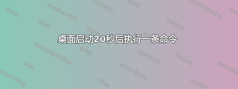 桌面启动20秒后执行一条命令