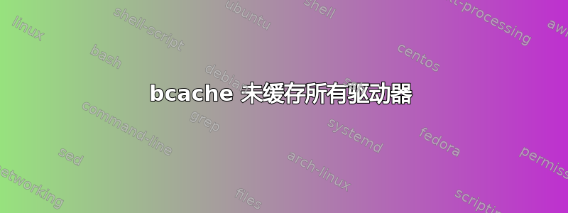 bcache 未缓存所有驱动器