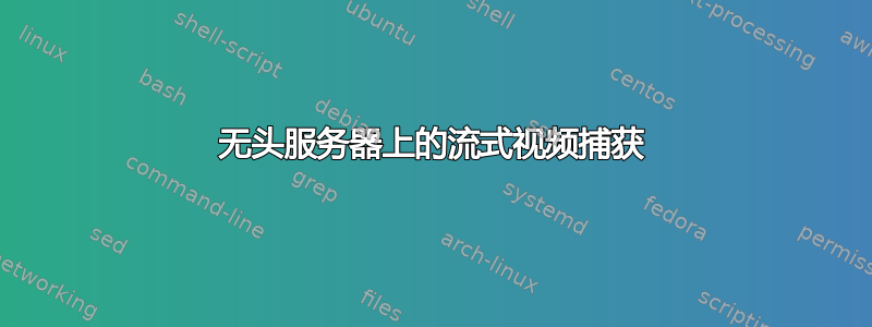 无头服务器上的流式视频捕获