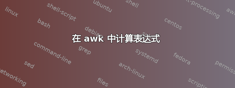 在 awk 中计算表达式