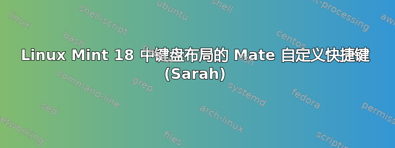 Linux Mint 18 中键盘布局的 Mate 自定义快捷键 (Sarah)