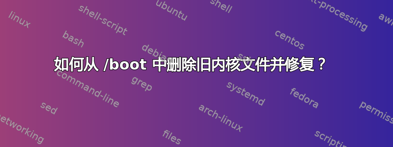 如何从 /boot 中删除旧内核文件并修复？ 