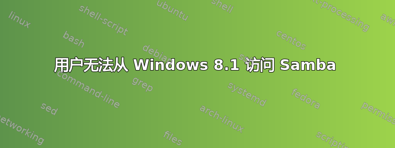 用户无法从 Windows 8.1 访问 Samba