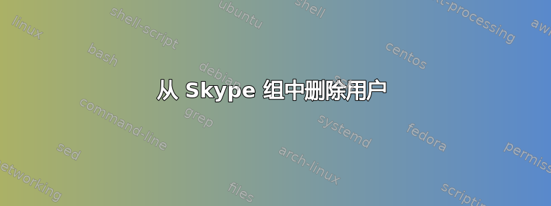 从 Skype 组中删除用户